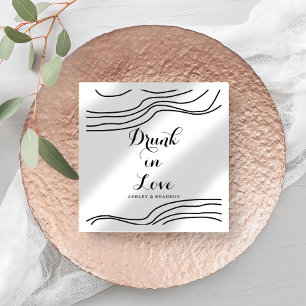 Serviette En Papier Serviettes Abstraites pour Mariage minimal