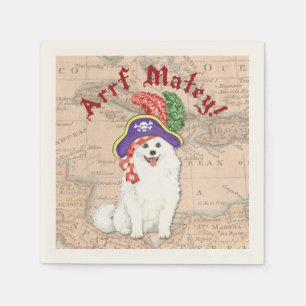 Serviette En Papier Serviettes American Eskimo Dog Pirate