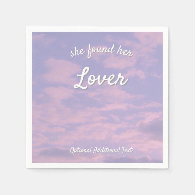Serviette En Papier Serviettes amoureuses de nuages de rêve (Devant)