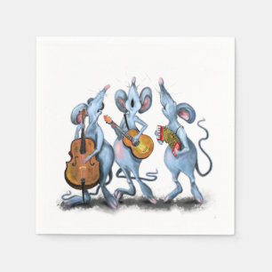 Serviette En Papier Serviettes amusantes avec Musique de Souris - Pers