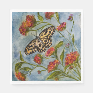 Serviette En Papier Serviettes Anniversaire Papillon Sucré Filles