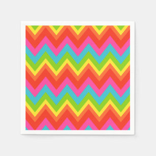 Serviette En Papier Serviettes Arc-en-ciel Brillantes