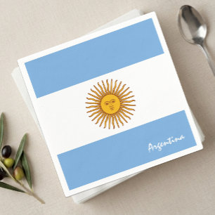 Serviette En Papier Serviettes Argentine, drapeau de l'Argentine fête 