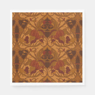 Serviette En Papier Serviettes Automne Citrouilles et Vignes