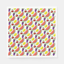 Serviettes aux fruits mélangés