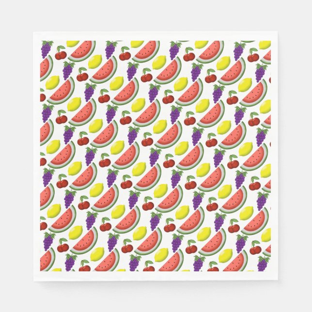 Serviette En Papier Serviettes aux fruits mélangés (Devant)