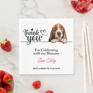 Serviette En Papier Serviettes avec photo de Basset Hound