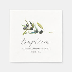 Serviette En Papier Serviettes Baptistes Personnalisées Branche Olive 
