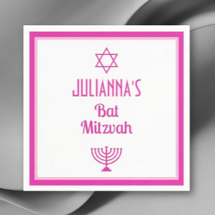 Serviette En Papier Serviettes Bat mitzvah personnalisées