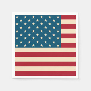Serviette En Papier Serviettes BBQ Drapeau Américain Patriotique 14 Ju