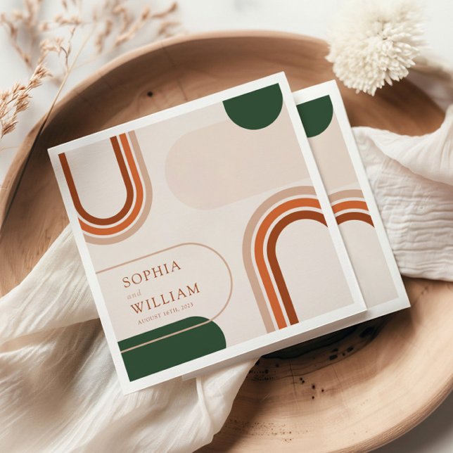 Serviette En Papier Serviettes Boho Coctail aux formes abstraites en a (Créateur téléchargé)