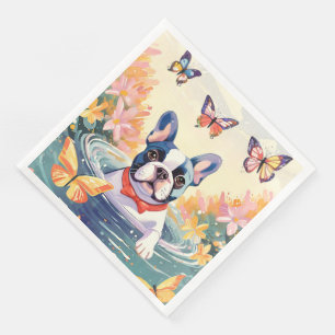 Serviette En Papier Serviettes Bouledogue Français
