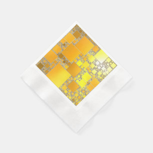 Serviette En Papier Serviettes carrées jaunes et orange