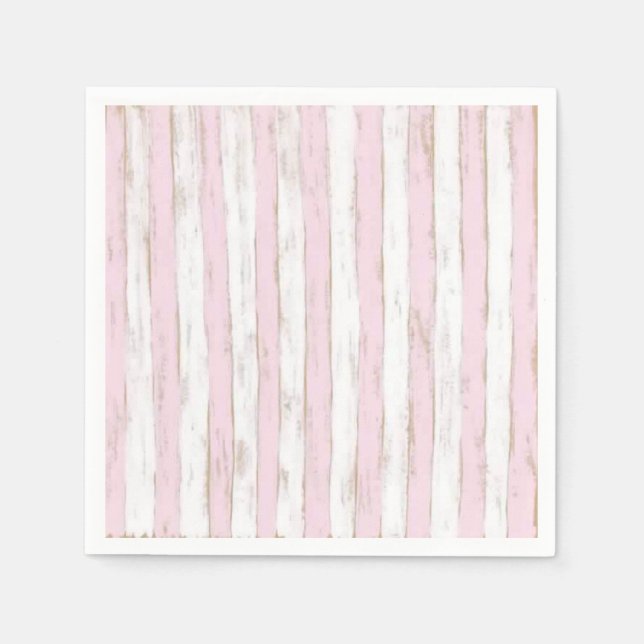 Serviette En Papier Serviettes Chic En Grille Rose Shabby (Devant)