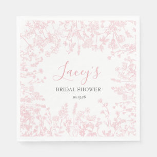 Serviette En Papier Serviettes chinoiserie rose, serviettes en toile r