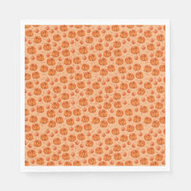 serviettes citrouilles