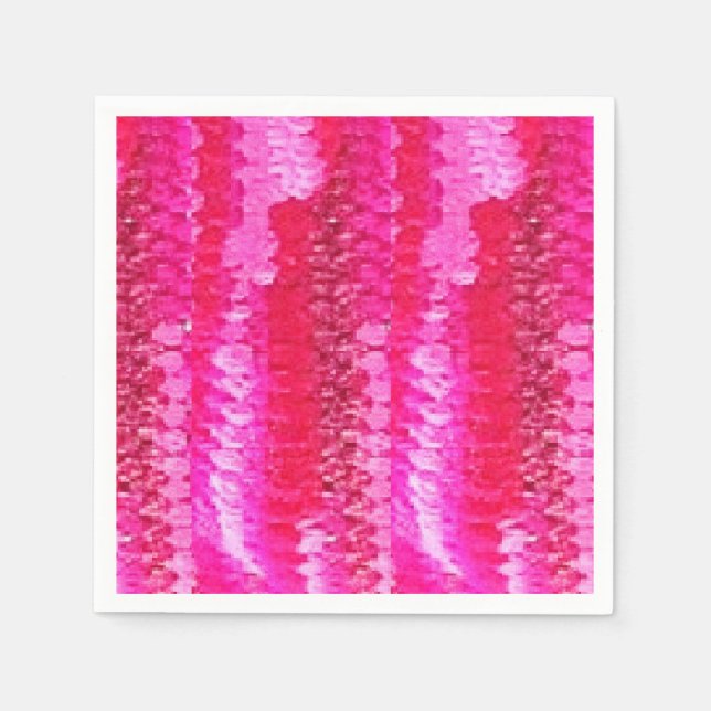 Serviette En Papier Serviettes Crochet Rose (Devant)