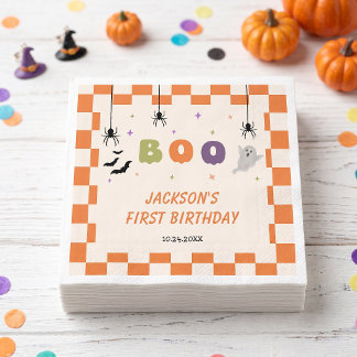 Serviette En Papier Serviettes d'anniversaire colorées Halloween