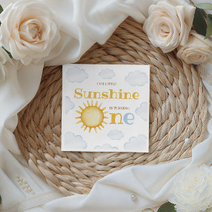 Serviette En Papier Serviettes d'anniversaire Little Sunshine