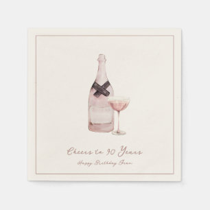 Serviette En Papier Serviettes d'anniversaire personnalisées Dusty Pin