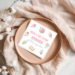 Serviette En Papier Serviettes d'anniversaire pour salon de glace Swee