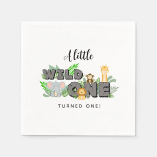 Serviette En Papier Serviettes d'anniversaire pour un animal sauvage d