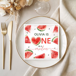 Serviette En Papier Serviettes d'anniversaire Une pastèque de melon