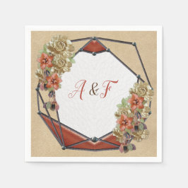 Serviette En Papier Serviettes d'art en cuir et daim