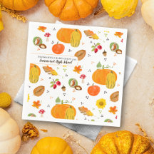 Serviettes d'automne personnalisées