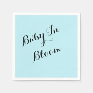 Serviette En Papier serviettes de baby shower bleu personnalisées pour