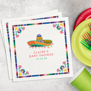 Serviette En Papier Serviettes de Baby shower Fiesta - Floral Sombrero