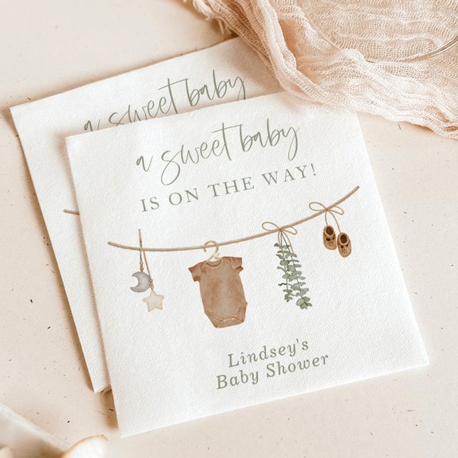 Serviette En Papier Serviettes de Baby shower neutres pour les femmes, (Créateur téléchargé)