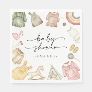 Serviette En Papier Serviettes de Baby shower pour filles