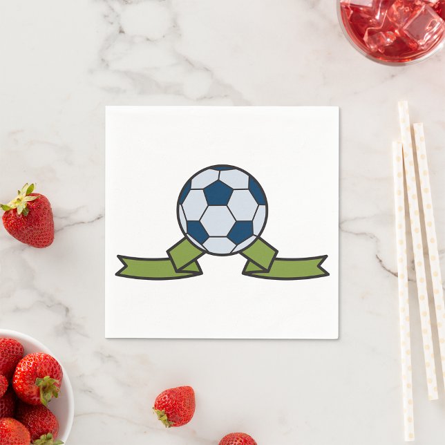 Serviette En Papier Serviettes De Balle De Football Et Papier De Ruban (Créateur téléchargé)