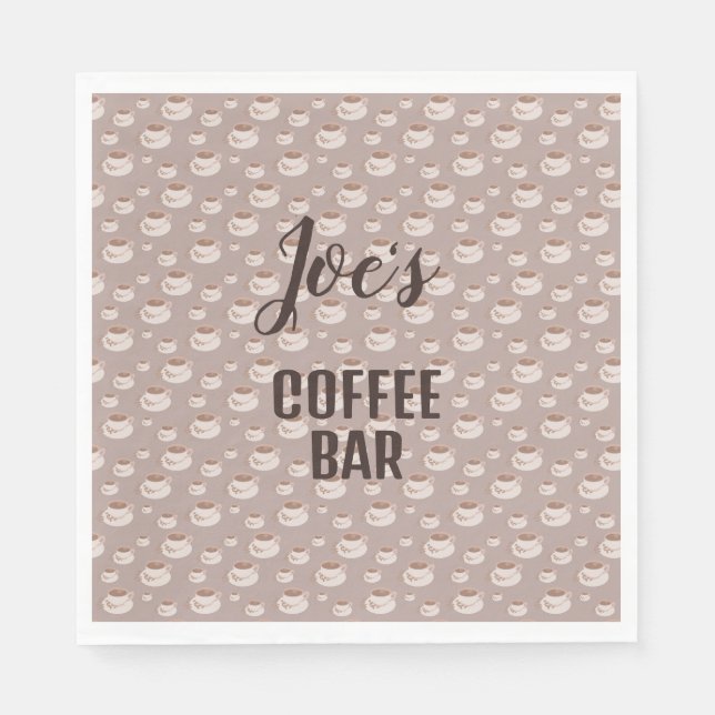 Serviette En Papier Serviettes de bar à café personnalisées (Devant)