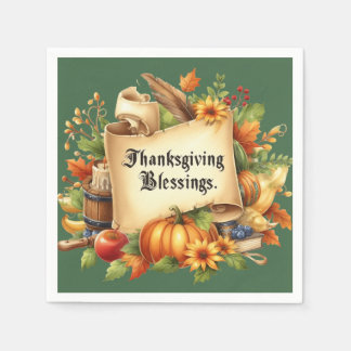 Serviette En Papier Serviettes de Bénédiction de Thanksgiving