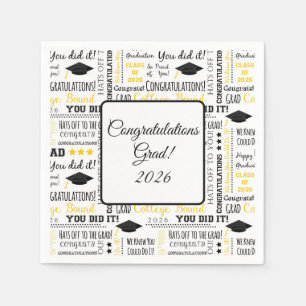 Serviette En Papier Serviettes de bouchon de graduation