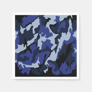 Serviette En Papier serviettes de camouflage bleu