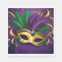 Serviettes de carnaval - Festival Mardi Gras