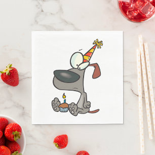 Serviette En Papier serviettes de chien d'anniversaire