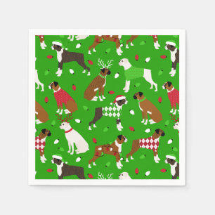 Serviette En Papier Serviettes de chien de boîte de Noël
