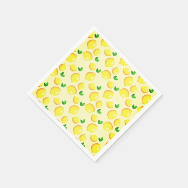 Serviette En Papier Serviettes de citron jaune (Coin)