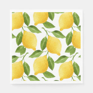 Serviette En Papier Serviettes de citrons brillantes