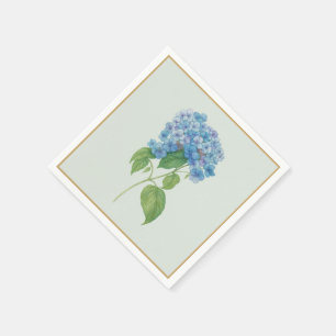 Serviette En Papier Serviettes de cocktail à l'hortensia bleu — Décora