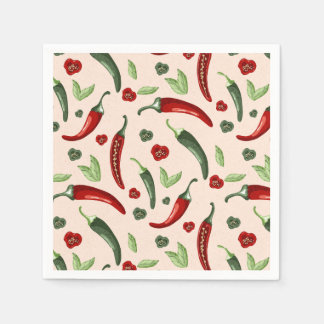 Serviette En Papier Serviettes de cocktail à motif de chili | Fête amu