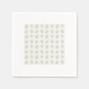 Serviette En Papier Serviettes de cocktail botaniques minimales