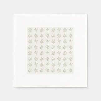 Serviette En Papier Serviettes de cocktail botaniques minimales