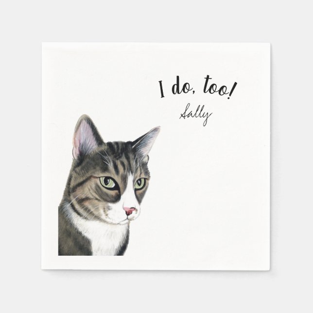 Serviette En Papier Serviettes de cocktail Brown pour chats (Devant)