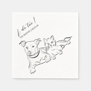 Serviette En Papier Serviettes de cocktail de chien personnalisées ave