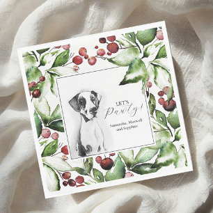 Serviette En Papier Serviettes de cocktail de Noël pour portrait d'ani